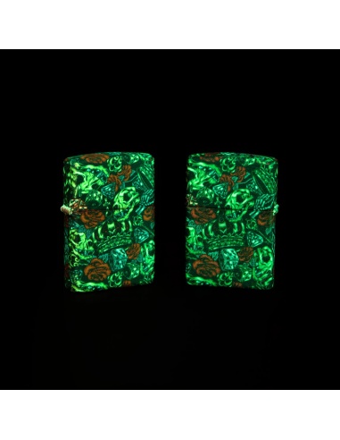 Brichetă Zippo 49696 Glow in the Dark Skull Crown