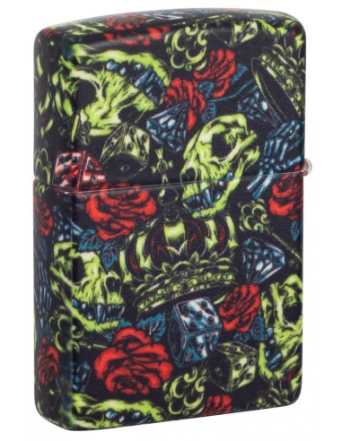 Brichetă Zippo 49696 Glow in the Dark Skull Crown
