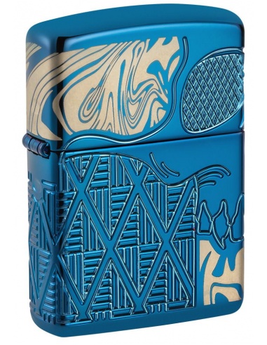 Brichetă Zippo 49705 Armor Engraved Skull with Diamond Pattern