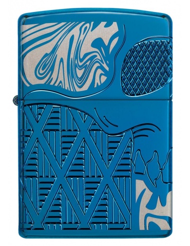 Brichetă Zippo 49705 Armor Engraved Skull with Diamond Pattern