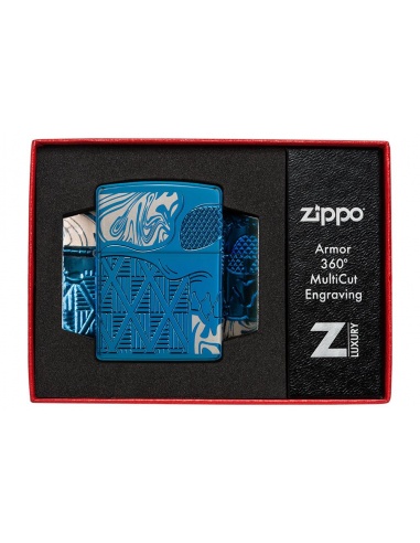 Brichetă Zippo 49705 Armor Engraved Skull with Diamond Pattern