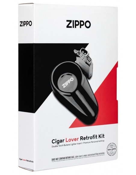 Set cadou Cigar Lover Retrofit Kit - scrumieră trabuc și inserție cu două flăcări Zippo 40606
