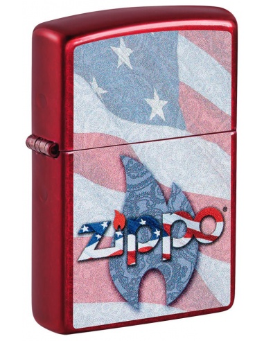 Brichetă Zippo 49781 USA Flag and Zippo Logo