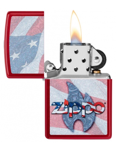 Brichetă Zippo 49781 USA Flag and Zippo Logo