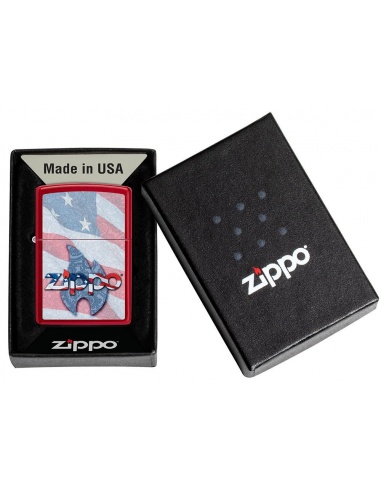 Brichetă Zippo 49781 USA Flag and Zippo Logo