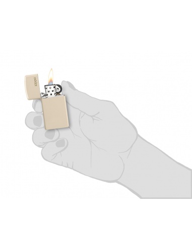 Brichetă Zippo 49528ZL Slim Flat Sand with Zippo Logo
