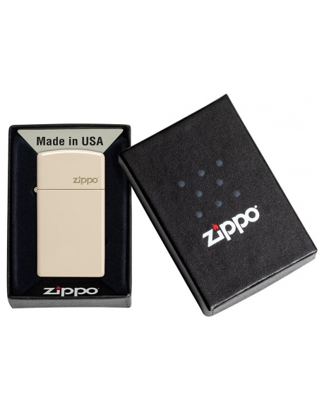 Brichetă Zippo 49528ZL Slim Flat Sand with Zippo Logo