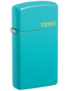 Brichetă Zippo 49529ZL Slim Flat Turquoise with Zippo Logo
