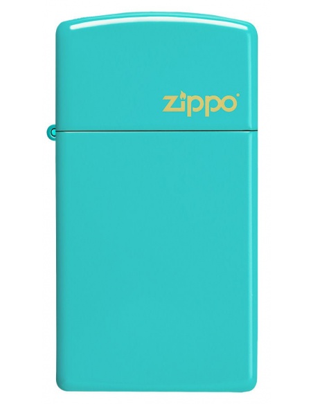 Brichetă Zippo 49529ZL Slim Flat Turquoise with Zippo Logo