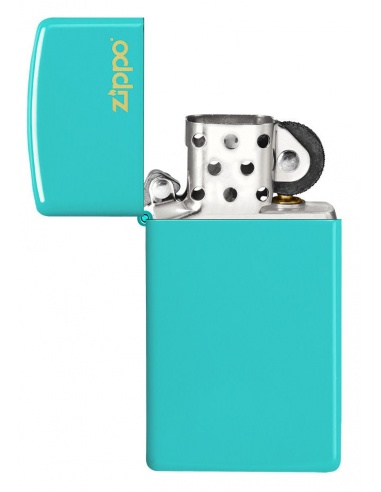 Brichetă Zippo 49529ZL Slim Flat Turquoise with Zippo Logo