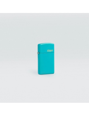 Brichetă Zippo 49529ZL Slim Flat Turquoise with Zippo Logo