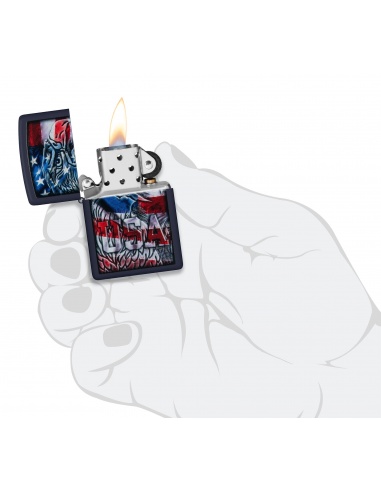 Brichetă Zippo 48189 Patriotic Eagle and American Flag