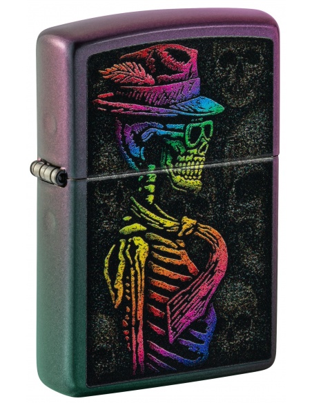 Brichetă Zippo 48192 Rainbow Skeleton with Hat and Tie