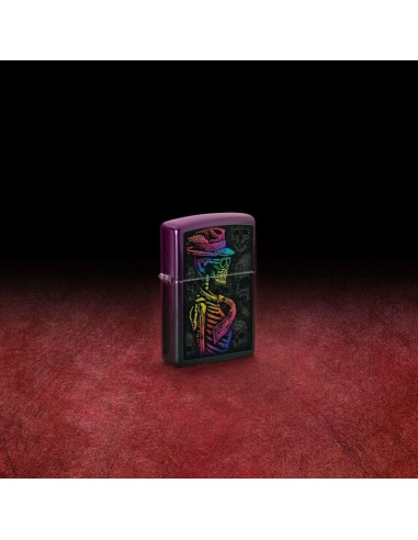 Brichetă Zippo 48192 Rainbow Skeleton with Hat and Tie