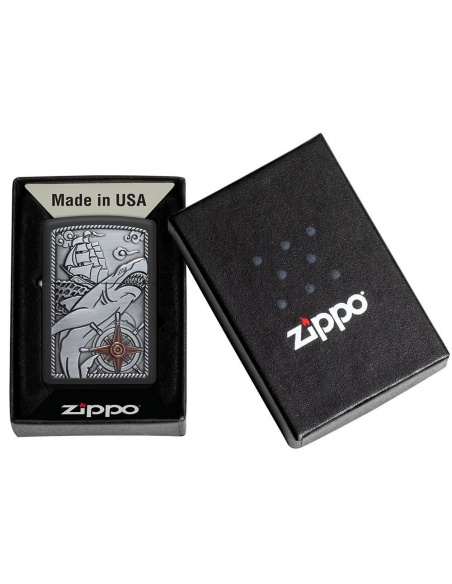 Brichetă Zippo 48120 Nautical Ship Shark Emblem