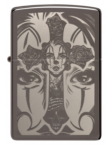 Brichetă Zippo 48411 Skull and Cross Tattoo