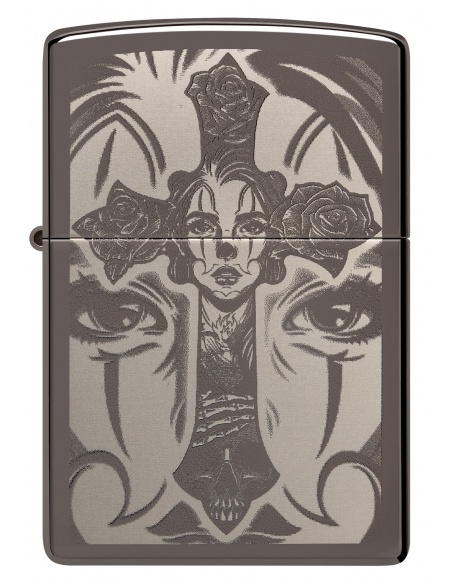 Brichetă Zippo 48411 Skull and Cross Tattoo