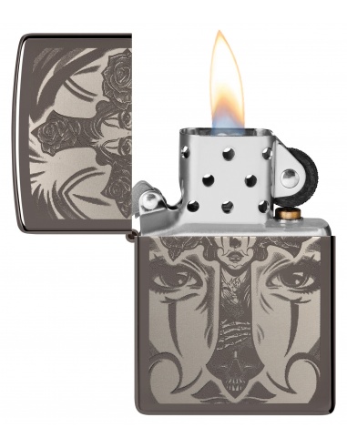 Brichetă Zippo 48411 Skull and Cross Tattoo