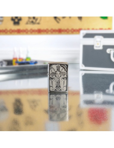 Brichetă Zippo 48411 Skull and Cross Tattoo