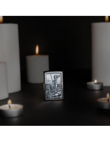 Brichetă Zippo 48371 Medieval Woman Warrior Slaying Beast