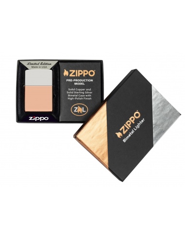 Brichetă Zippo 48694 Bimetal Sterling Silver Lid and Copper Bottom