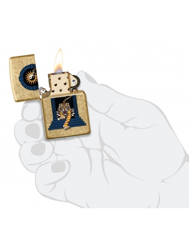 Brichetă Zippo 48613 Yin Yang Sun Tiger Tattoo