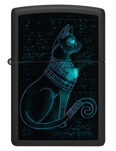 Brichetă Zippo 48582 Mystical Egyptian Cat Black Light