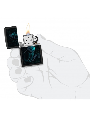 Brichetă Zippo 48582 Mystical Egyptian Cat Black Light