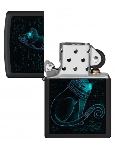 Brichetă Zippo 48582 Mystical Egyptian Cat Black Light