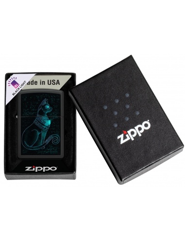 Brichetă Zippo 48582 Mystical Egyptian Cat Black Light