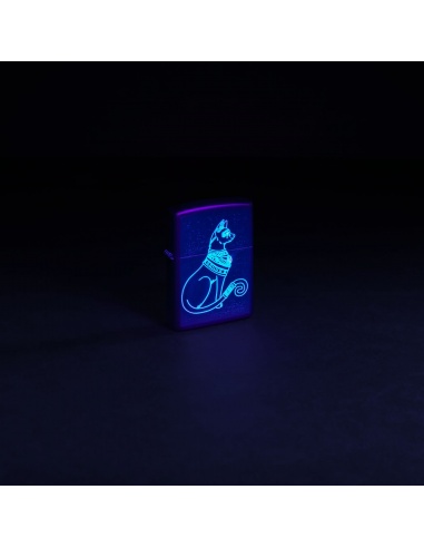 Brichetă Zippo 48582 Mystical Egyptian Cat Black Light