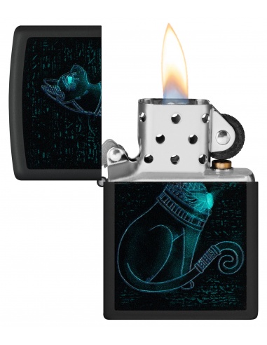 Brichetă Zippo 48582 Mystical Egyptian Cat Black Light