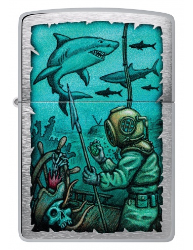 Brichetă Zippo 48561 Sharks Shipwreck Diver Nautical