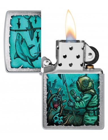 Brichetă Zippo 48561 Sharks Shipwreck Diver Nautical