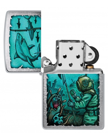 Brichetă Zippo 48561 Sharks Shipwreck Diver Nautical