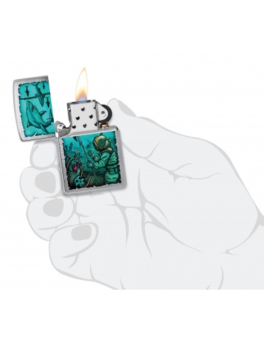 Brichetă Zippo 48561 Sharks Shipwreck Diver Nautical