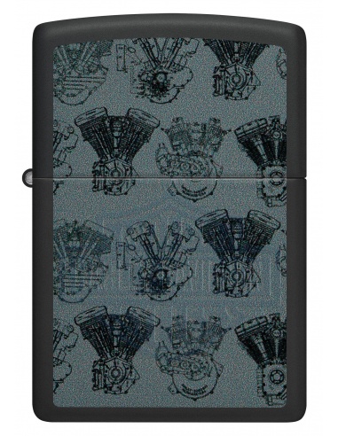 Brichetă Zippo 48600 Harley Davidson Engines Black Light