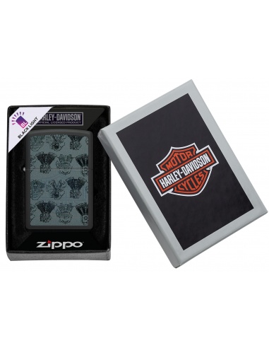 Brichetă Zippo 48600 Harley Davidson Engines Black Light