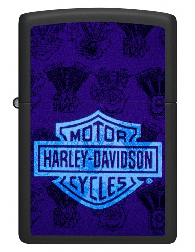 Brichetă Zippo 48600 Harley Davidson Engines Black Light