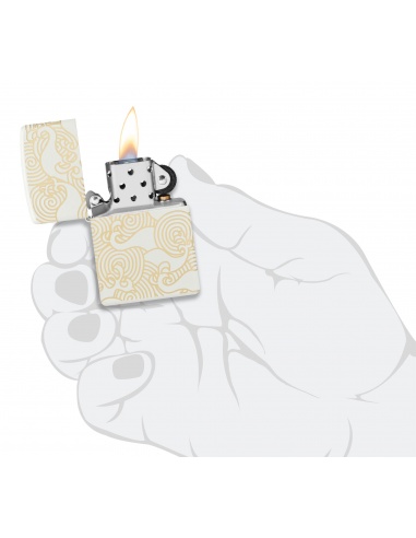 Brichetă Zippo 48909 Engraved Wave Pattern
