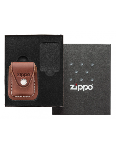 Set cadou Zippo cu husă maro (nu include bricheta) LPGS