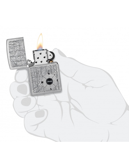 Brichetă Zippo 48765 Jeep with Topographical Map