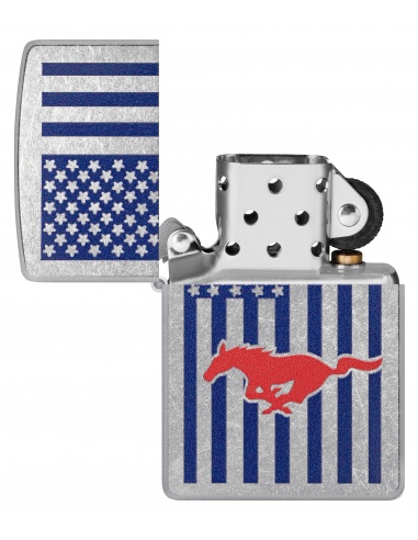 Brichetă Zippo 48754 Ford Mustang and Monochromatic American Flag