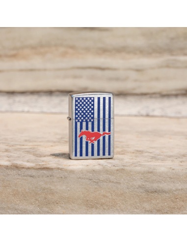 Brichetă Zippo 48754 Ford Mustang and Monochromatic American Flag