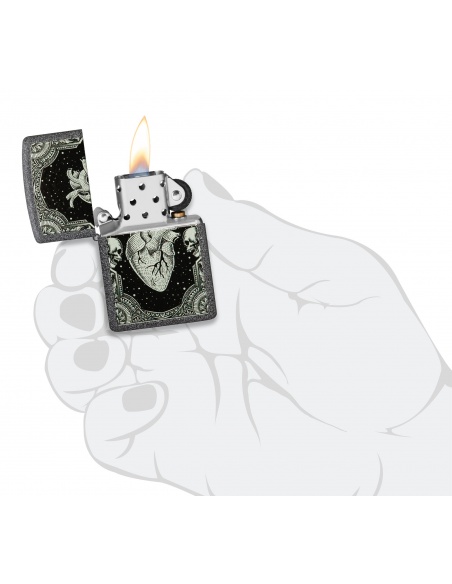 Brichetă Zippo 48720 Visceral Heart Design