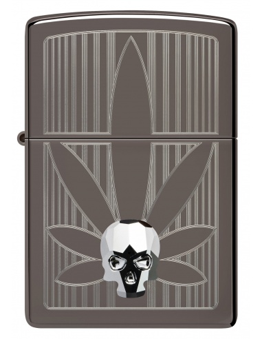 Brichetă Zippo 48773 Cannabis Design and Crystal Skull