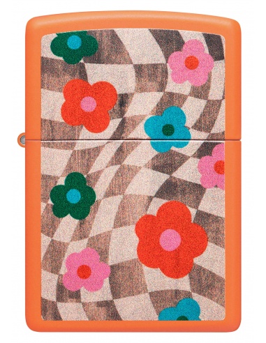 Brichetă Zippo 48718 Wavy Flower Checkerboard