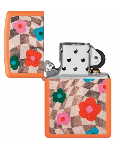 Brichetă Zippo 48718 Wavy Flower Checkerboard