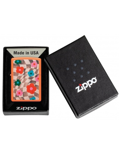 Brichetă Zippo 48718 Wavy Flower Checkerboard