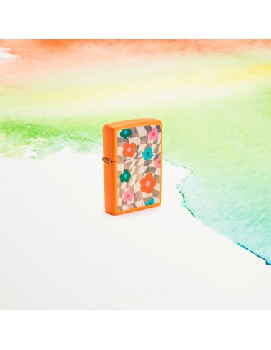 Brichetă Zippo 48718 Wavy Flower Checkerboard